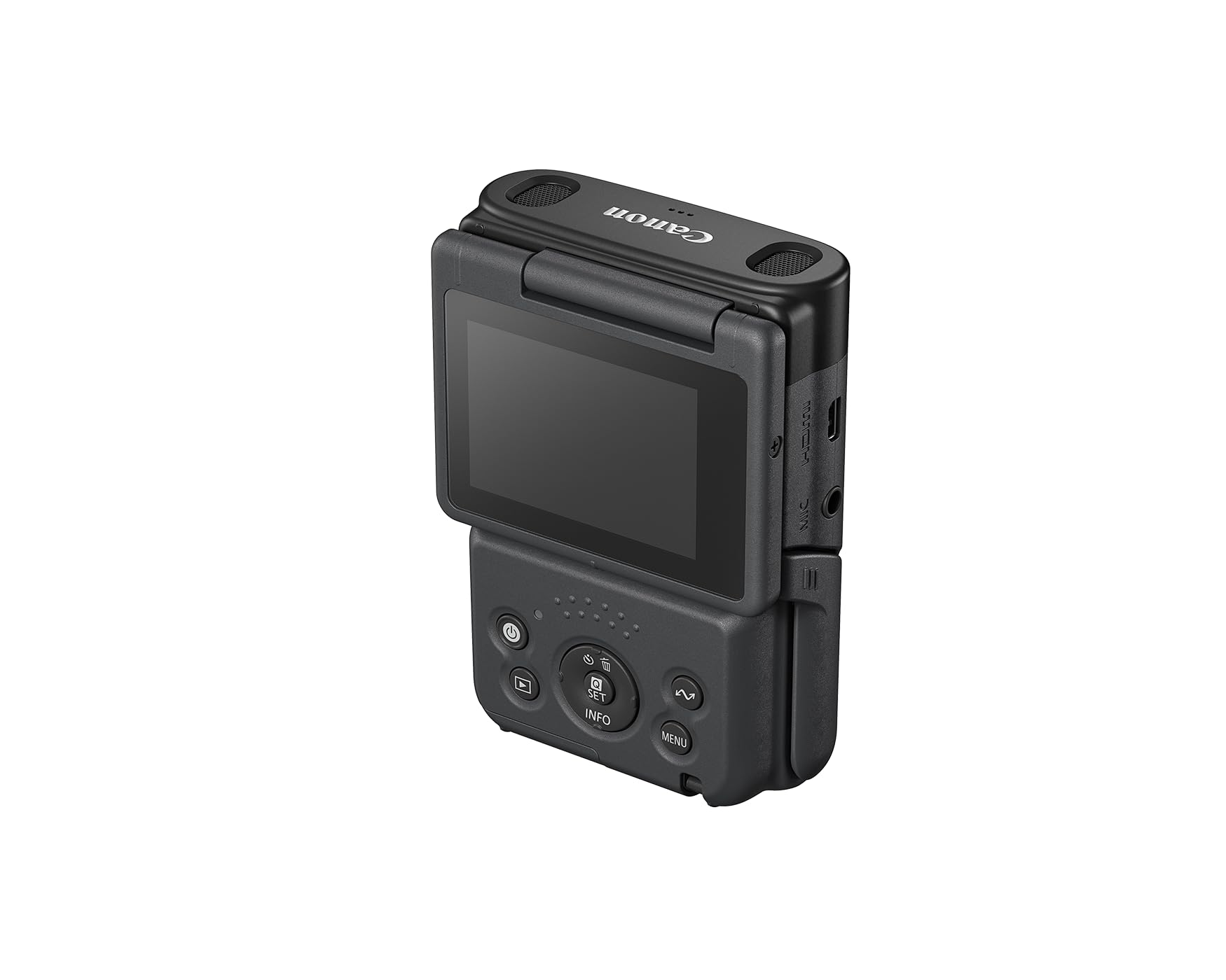 Canon PowerShot V10 Camera, Content Creator Compact Vlogging Camera, Fixed 19mm Wide Angle Lens, 4K Video, Face Detection, Built in Microphone, Live Streaming, Built in Stand, Black